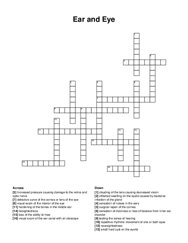 Ear and Eye crossword puzzle