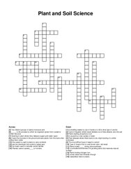 Plant and Soil Science crossword puzzle