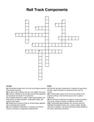 Rail Track Components crossword puzzle