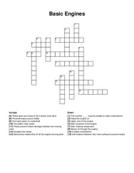 Basic Engines crossword puzzle