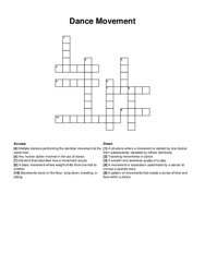 Dance Movement crossword puzzle