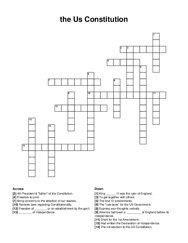 the Us Constitution crossword puzzle