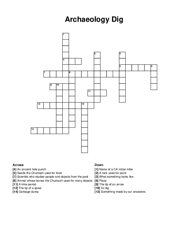 Archaeology Dig crossword puzzle