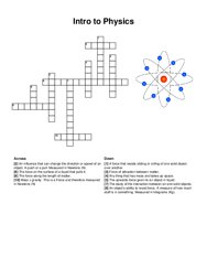 Intro to Physics crossword puzzle