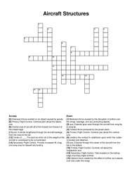 Aircraft Structures crossword puzzle