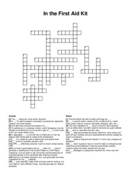 In the First Aid Kit crossword puzzle