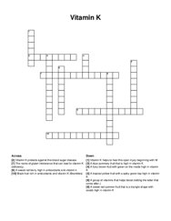 Vitamin K crossword puzzle