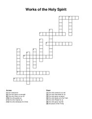 Works of the Holy Spirit crossword puzzle