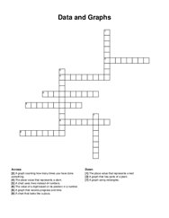 Data and Graphs crossword puzzle