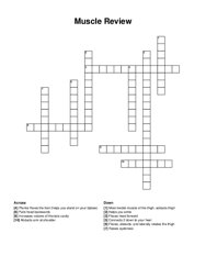 Muscle Review crossword puzzle