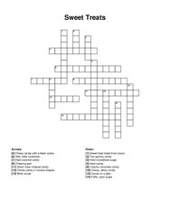 Sweet Treats crossword puzzle