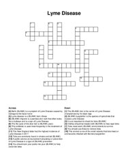 Lyme Disease crossword puzzle