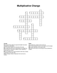 Multiplicative Change crossword puzzle