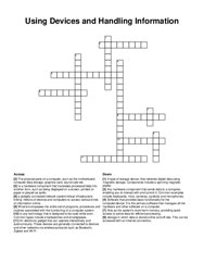 Using Devices and Handling Information crossword puzzle