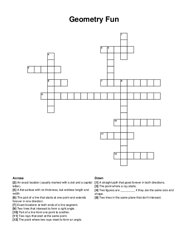 Geometry Fun crossword puzzle