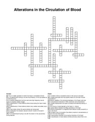 Alterations in the Circulation of Blood crossword puzzle