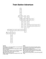 Train Station Adventure crossword puzzle