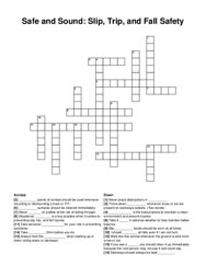 Safe and Sound: Slip, Trip, and Fall Safety crossword puzzle