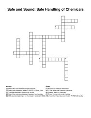 Safe and Sound: Safe Handling of Chemicals crossword puzzle