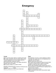 Emergency crossword puzzle