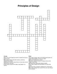 Principles of Design crossword puzzle