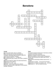 Barcelona crossword puzzle