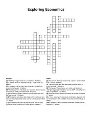 Exploring Economics crossword puzzle