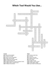 Which Tool Would You Use... crossword puzzle