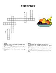 Food Groups crossword puzzle