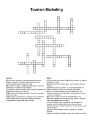 Tourism Marketing crossword puzzle