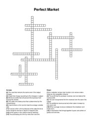 Perfect Market crossword puzzle