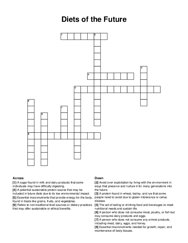 Diets of the Future crossword puzzle