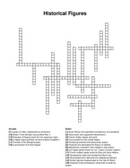 Historical Figures crossword puzzle