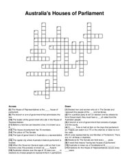 Australias Houses of Parliament crossword puzzle