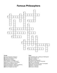 Famous Philosophers crossword puzzle