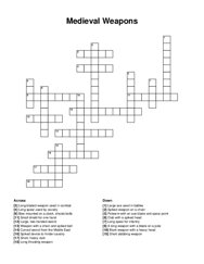 Medieval Weapons crossword puzzle