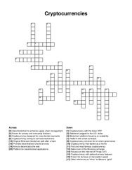 Cryptocurrencies crossword puzzle