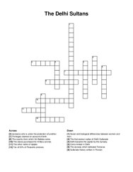 The Delhi Sultans crossword puzzle