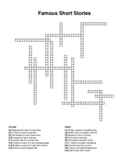 Famous Short Stories crossword puzzle