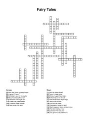 Fairy Tales crossword puzzle