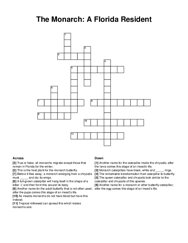 The Monarch: A Florida Resident crossword puzzle