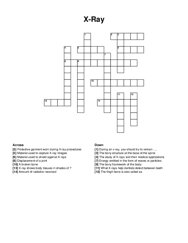 X-Ray crossword puzzle