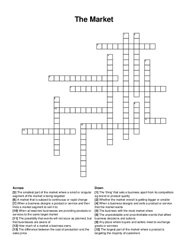 The Market crossword puzzle