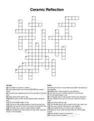 Ceramic Reflection crossword puzzle