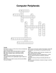 Computer Peripherals crossword puzzle