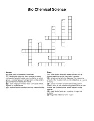 Bio Chemical Science crossword puzzle