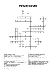 Instruments Unit crossword puzzle