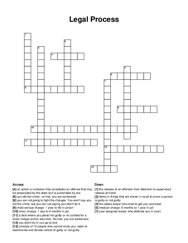 Legal Process crossword puzzle