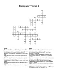 Computer Terms 2 crossword puzzle