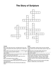 The Story of Scripture crossword puzzle